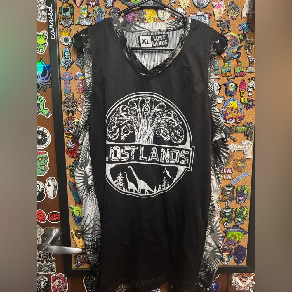 Lost Lands 2018 Black and White Basketball Jersey.